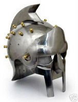 Roman Gladiator Maximus Helmet W Brass Studds